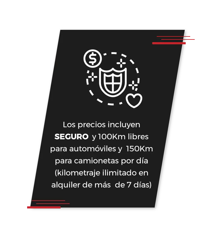 Precios incluyen seguro